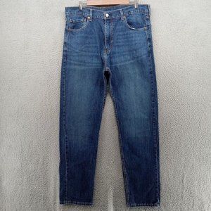 Levis Jeans Mens Size 38x34 Blue 505 Regular Fit 5 Pocket‎ Straight Classicore